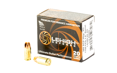 Lehigh Defense Xtrm Dfns .380 ACP 68 Grain Ammunition – 20 Rounds