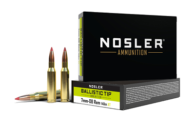 Nosler Ballistic Tip 7mm-08 Rem 140 Grain Ammunition – 20 Rounds