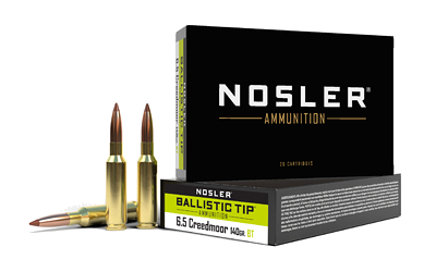 Nosler Ballistic Tip 6.5 Creedmoor 140 Grain Ammunition – 20 Rounds