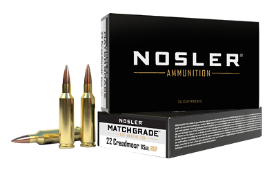 Nosler Match Grade RDF .22 Creedmoor 85 Grain RDF HPBT Ammunition – 20 Rounds
