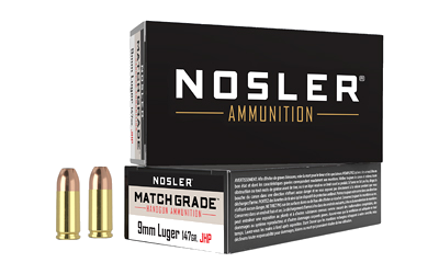 Nosler Asp 9mm 147 Grain Jacketed Hollow Point Ammunition – 50 Rounds