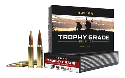Nosler Trophy Grade .308 Win 168 Grain Ammunition – 20 Rounds