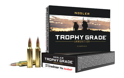 Nosler Trophy Grade .22 Creedmoor 70 Grain Ammunition – 20 Rounds