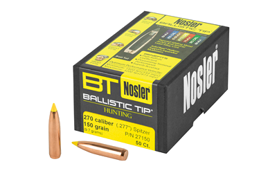 Nosler 270 Caliber 50-Count .270 Win 150 Grain Bullets – 50-Pack