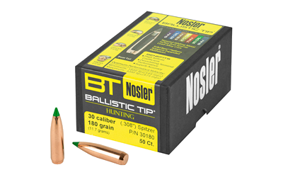 Nosler 30 Caliber 50-Count .308 Win 180 Grain Bullets – 50-Pack