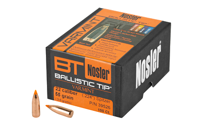 Nosler 22 Caliber 100-Count 55 Grain Bullets – 100-Pack