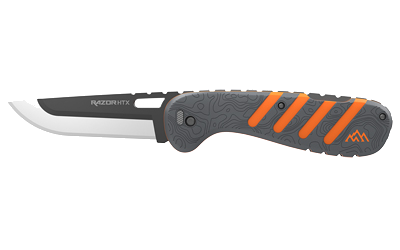 Outdoor Edge Razor HTX 3" Folding Knife – Gray/Orange, with Blade Pod
