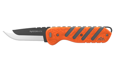 Outdoor Edge Razor HTX 3.5" Folding Knife – Gray/Orange, with Blade Pod