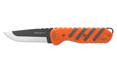 Outdoor Edge Razor HTX 5" Folding Knife – Gray/Orange, with Blade Pod