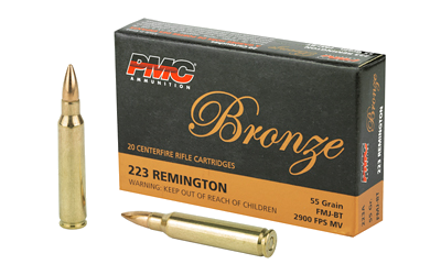 PMC Ammunition .223 Rem 55 Grain Full Metal Jacket Ammunition – 20 Rounds