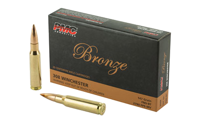PMC Ammunition .308 Win 147 Grain Full Metal Jacket Ammunition – 20 Rounds