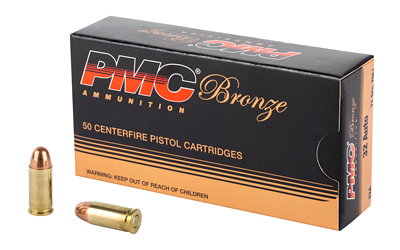 PMC Ammunition .32 ACP 71 Grain Full Metal Jacket Ammunition – 50 Rounds