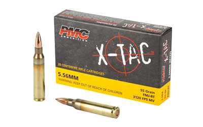 PMC Ammunition Xtac 5.56 NATO 55 Grain Full Metal Jacket Ammunition – 20 Rounds