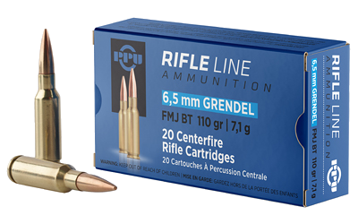 Prvi Partizan 6.5 Grendel 110 Grain Full Metal Jacket Ammunition – 20 Rounds