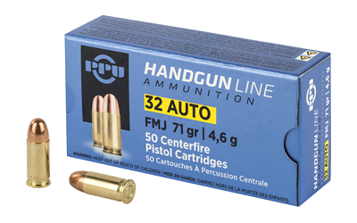 Prvi Partizan .32 ACP 71 Grain Full Metal Jacket Ammunition – 50 Rounds