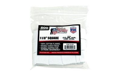 Pro-Shot Products Patches 500-Pack – Patch .22-.270 Caliber Sq 500 Ct