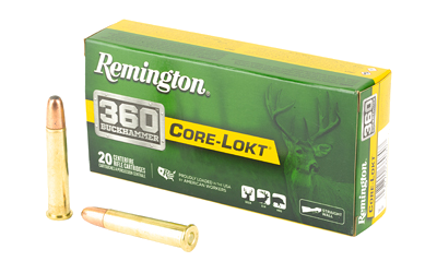 Remington 360 Bckhmr 180 Grain SP Ammunition – 20 Rounds