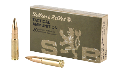 Sellier & Bellot .300 Blackout 124 Grain Full Metal Jacket Ammunition – 20 Rounds