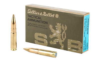 Sellier & Bellot .300 Blackout 200 Grain Full Metal Jacket Ammunition – 20 Rounds