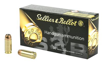 Sellier & Bellot .40 S&W 180 Grain Jacketed Hollow Point Ammunition – 50 Rounds