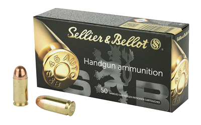Sellier & Bellot .45 ACP 230 Grain Full Metal Jacket Ammunition – 50 Rounds