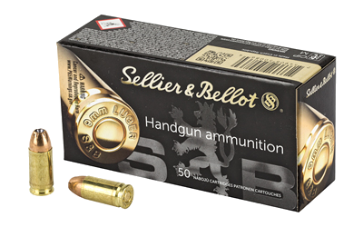 Sellier & Bellot 9mm 124 Grain Jacketed Hollow Point Ammunition – 50 Rounds
