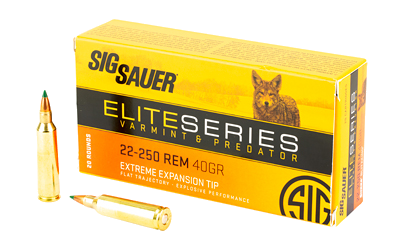 SIG Sauer Ammo .22-250 Remington .22-250 Rem 40 Grain Ammunition – 20 Rounds