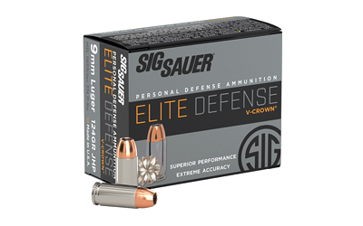 SIG Sauer Ammo 9mm 124 Grain Jacketed Hollow Point Ammunition – 20 Rounds
