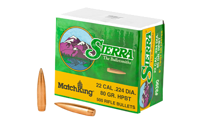 Sierra Bullets Matchking .224 80 Grain 500-Count