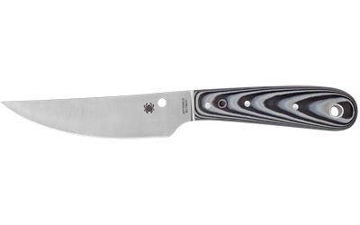 Spyderco Bow Rvr G-10 Black/Wte with Sheath