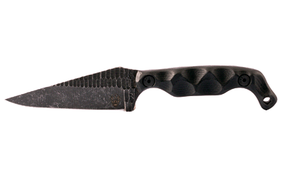 Stroup Knives BRAVO5 3.5" Acd Etch Gray Shth Knife