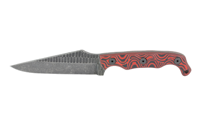 Stroup Knives TU2 4" Acid Etch Red/Black with Sheath Knife