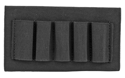 Uncle Mike's 5-Round Buttstock Shell Holder for Shotgun – Black