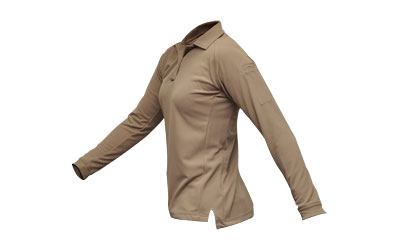 Vertx Coldblack Wmn L/S Polo Tan Sm