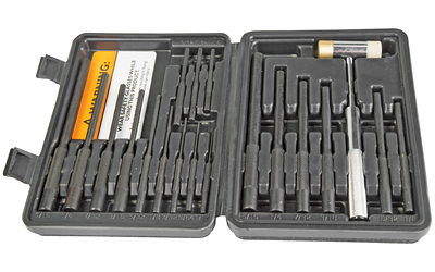 Wheeler Master Roll Pin Punch Set Case