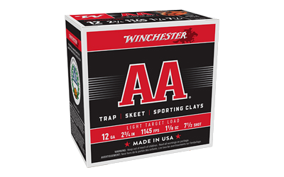 Winchester AA Target 12 Gauge #7.5 Shot Ammunition – 25 Rounds