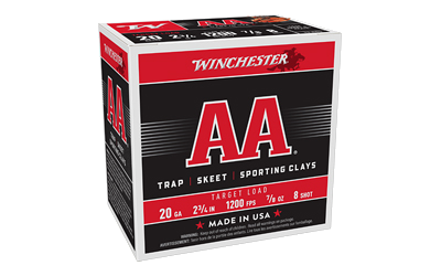 Winchester AA 20 Gauge #8 Shot Ammunition – 25 Rounds