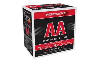 Winchester AA Ss 20 Gauge #8 Shot Ammunition – 25 Rounds