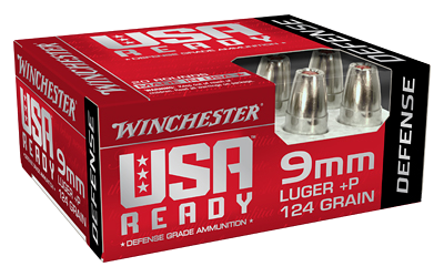 Winchester USA Ready 9mm 124 Grain Ammunition – 20 Rounds, +P