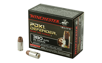 Winchester Defender .380 ACP 95 Grain Jacketed Hollow Point Ammunition – 20 Rounds