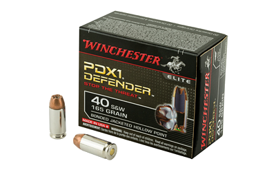 Winchester Defender .40 S&W 165 Grain Jacketed Hollow Point Ammunition – 20 Rounds
