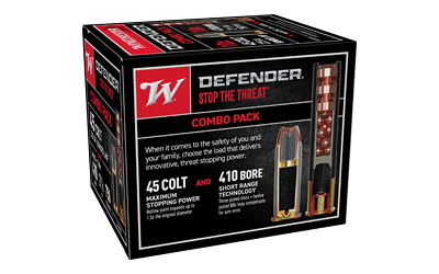 Winchester Defender 410 2.5"/45C Pk 20 .45 Colt 225 Grain Ammunition – 20 Rounds