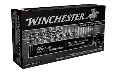 Winchester Spr Sup .45 ACP 230 Grain Full Metal Jacket Ammunition – 50 Rounds