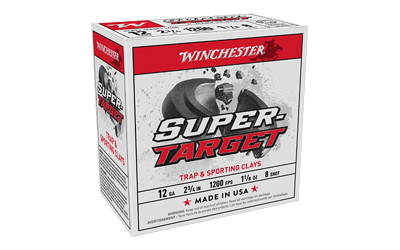 Winchester Super Target 8 1-1/8 oz 12 Gauge #8 Shot Ammunition – 25 Rounds