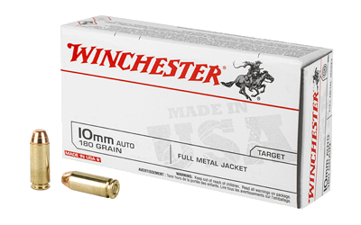 Winchester USA 10mm 180 Grain Full Metal Jacket Ammunition – 50 Rounds