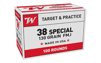 Winchester USA Target .38 Special 130 Grain Full Metal Jacket Ammunition – 100 Rounds