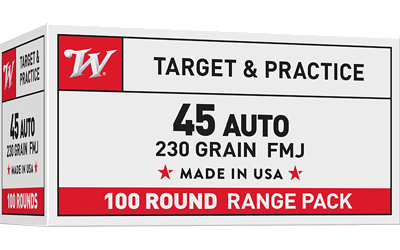 Winchester USA .45 ACP 230 Grain Full Metal Jacket Ammunition – 100 Rounds