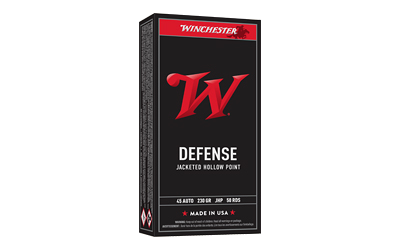 Winchester USA .45 ACP 230 Grain Jacketed Hollow Point Ammunition – 50 Rounds