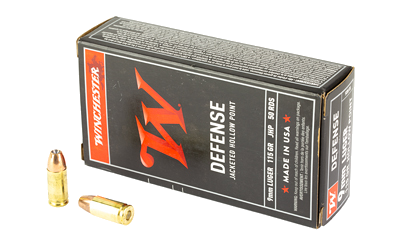 Winchester USA 9mm 115 Grain Jacketed Hollow Point Ammunition – 50 Rounds