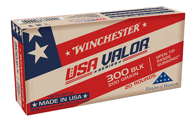 Winchester USA Valor .300 Blackout 200 Grain OPEN TIP Ammunition – 20 Rounds